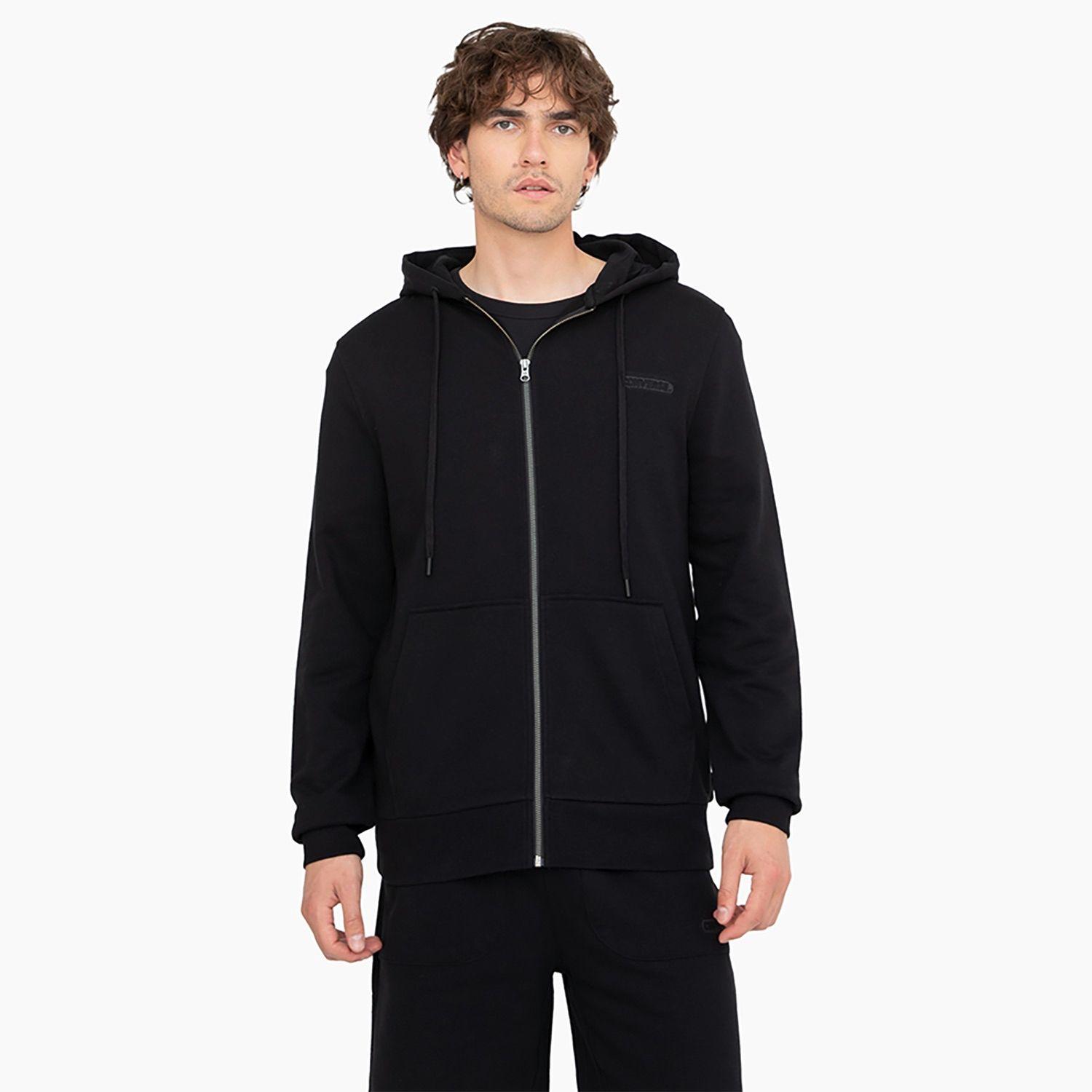 Polerón Converse Full Zipper Your Logo Hombre Negro-0