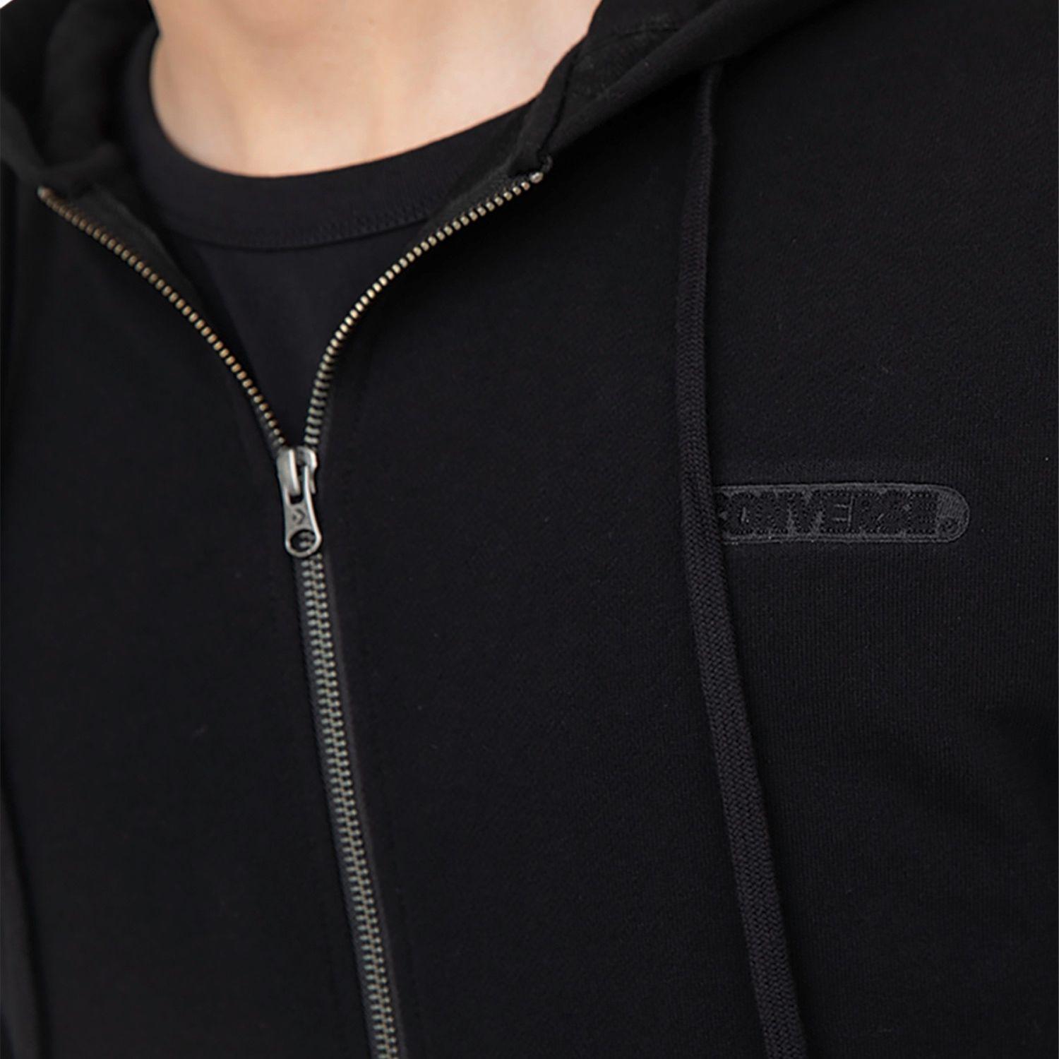 Polerón Converse Full Zipper Your Logo Hombre Negro-3