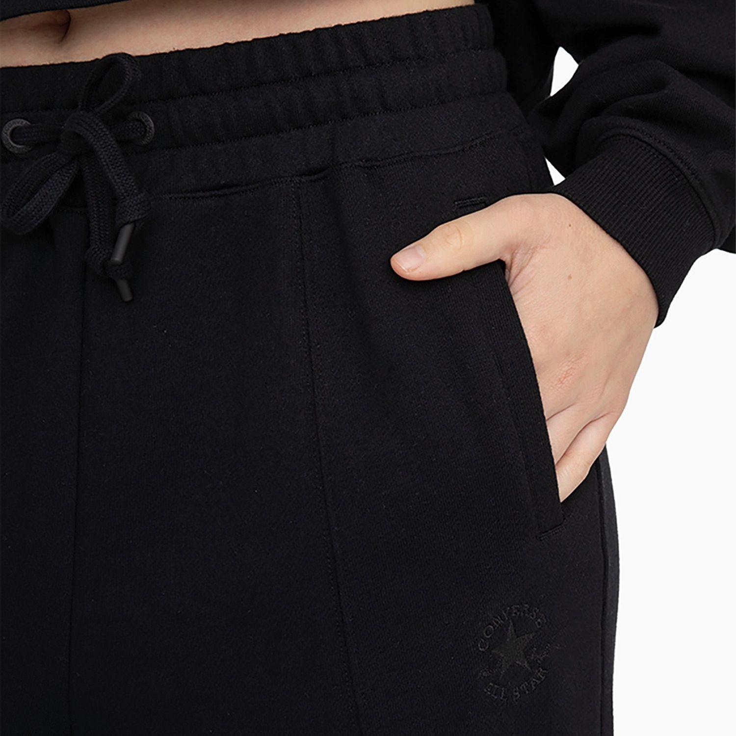 Pantalón Converse Small Shine Patch Chevron Mujer Negro-2