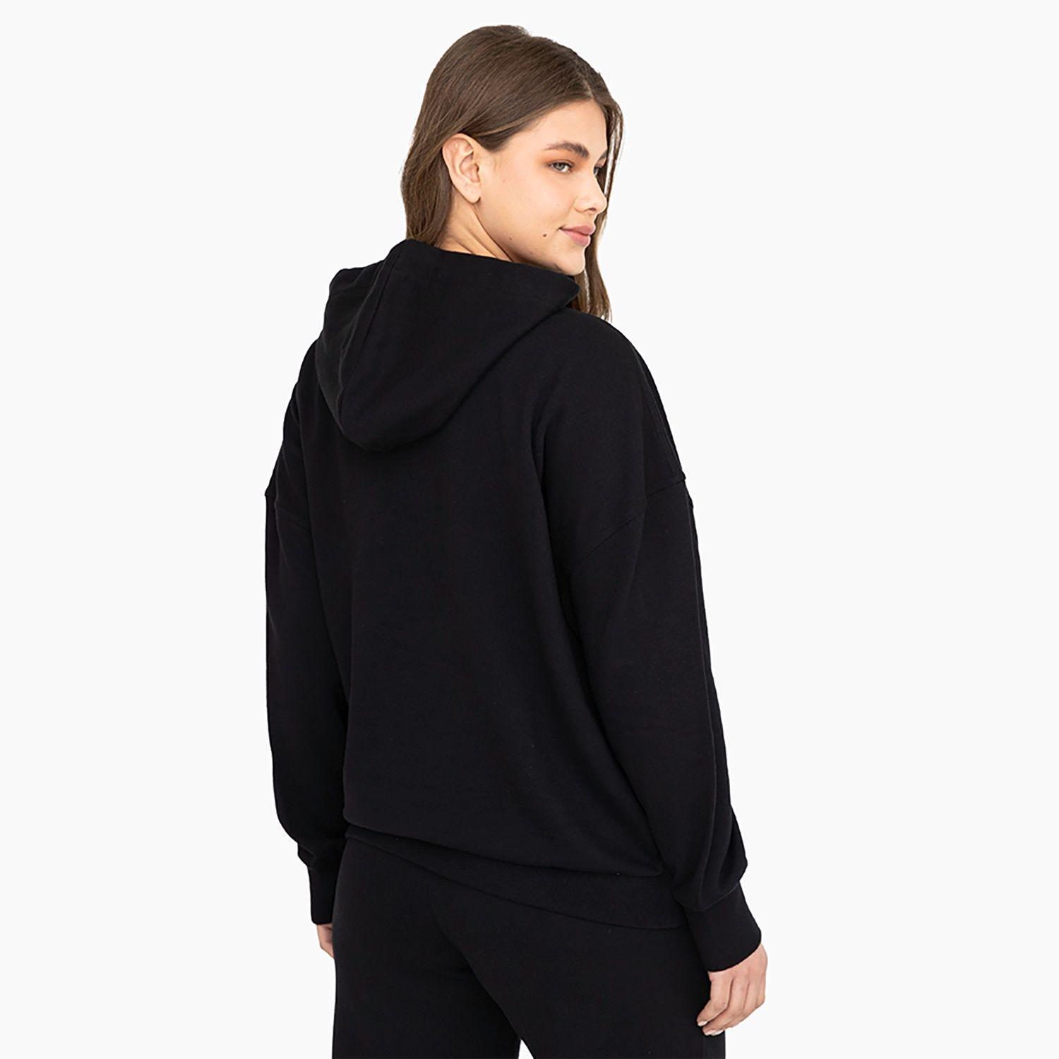 Polerón Converse Hoodie Shine Patch Chevron Mujer Negro-1
