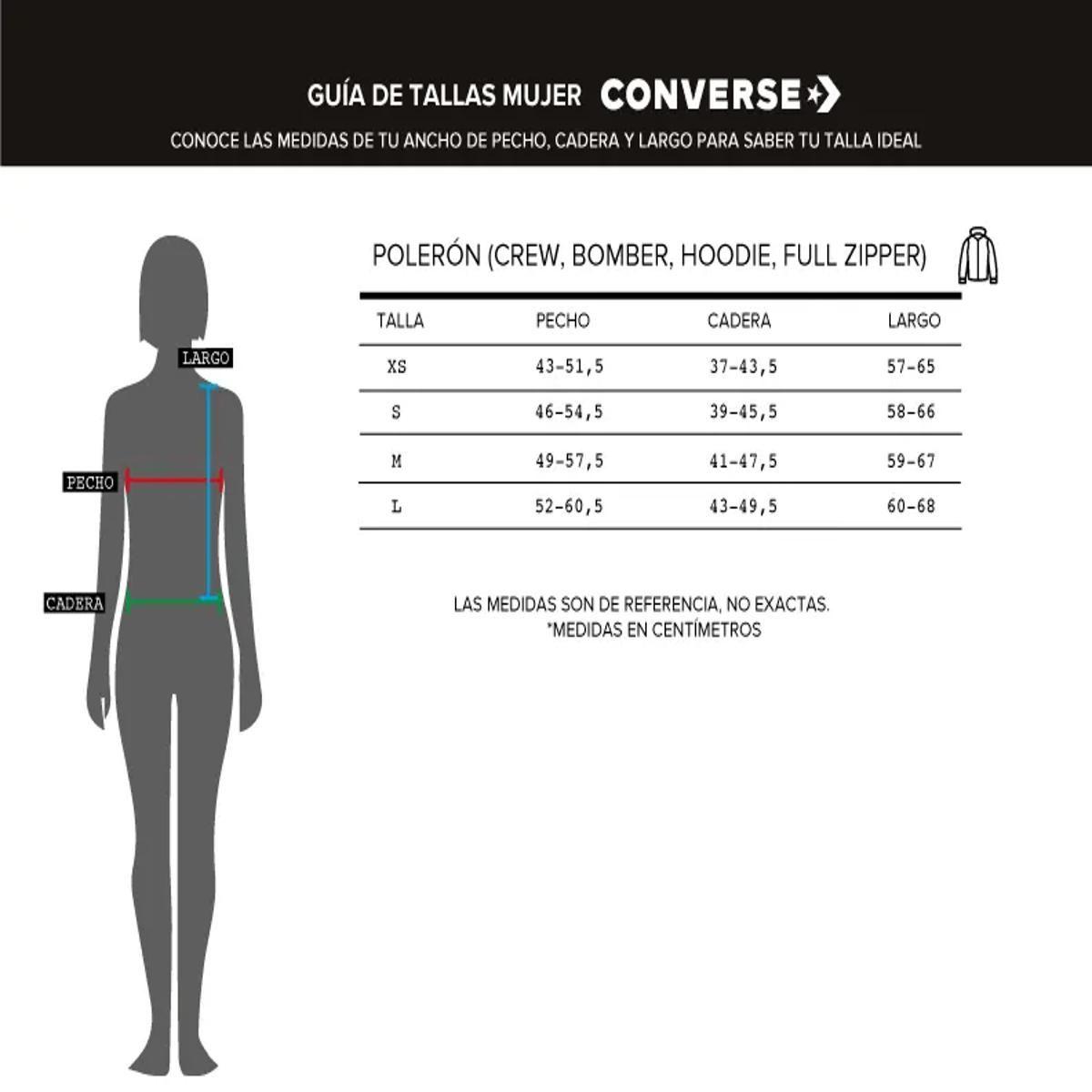 Polerón Converse Hoodie Shine Patch Chevron Mujer Negro-6