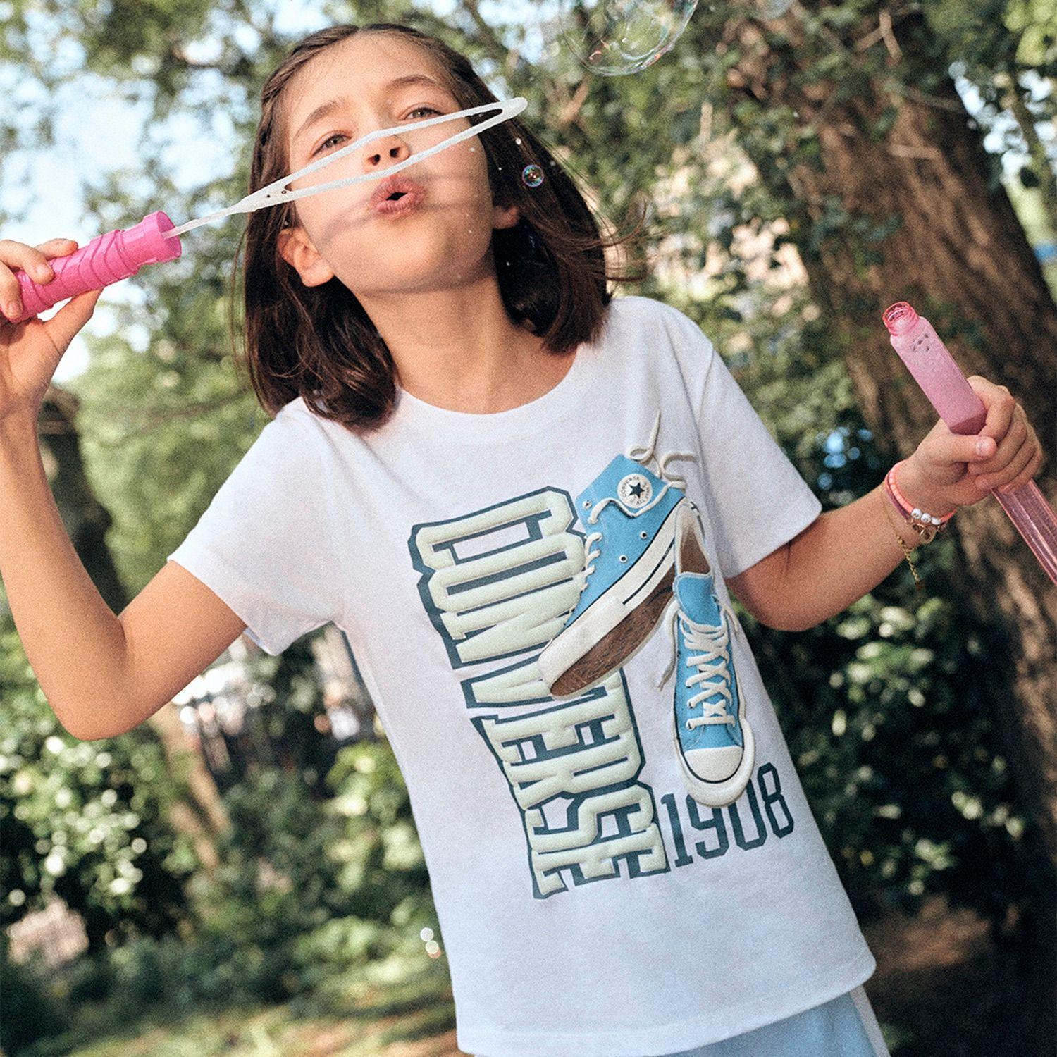 Polera Converse Chuck Taylor M/C Niña Blanco-4