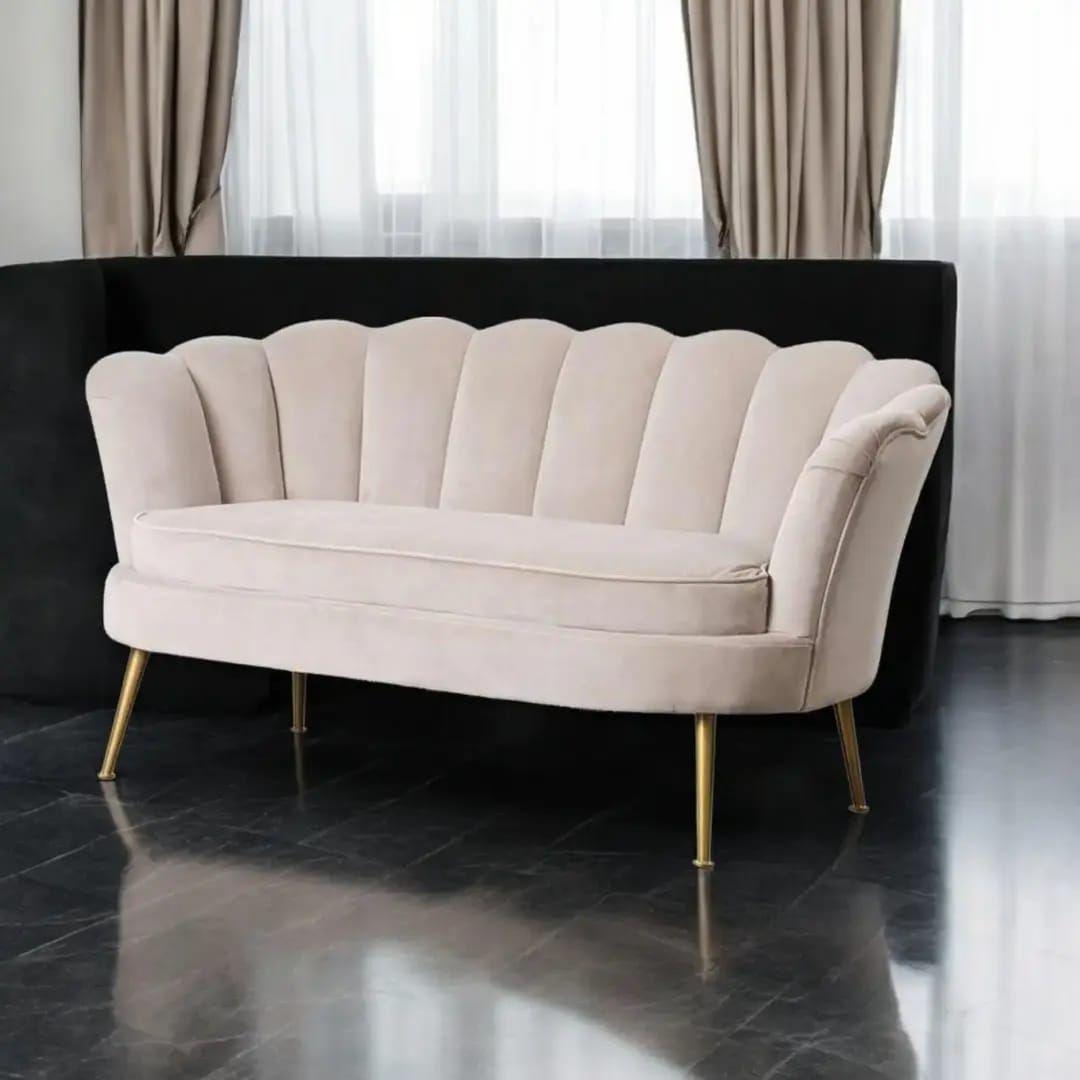 Sofá 3 Cuerpos Felpa Beige-2