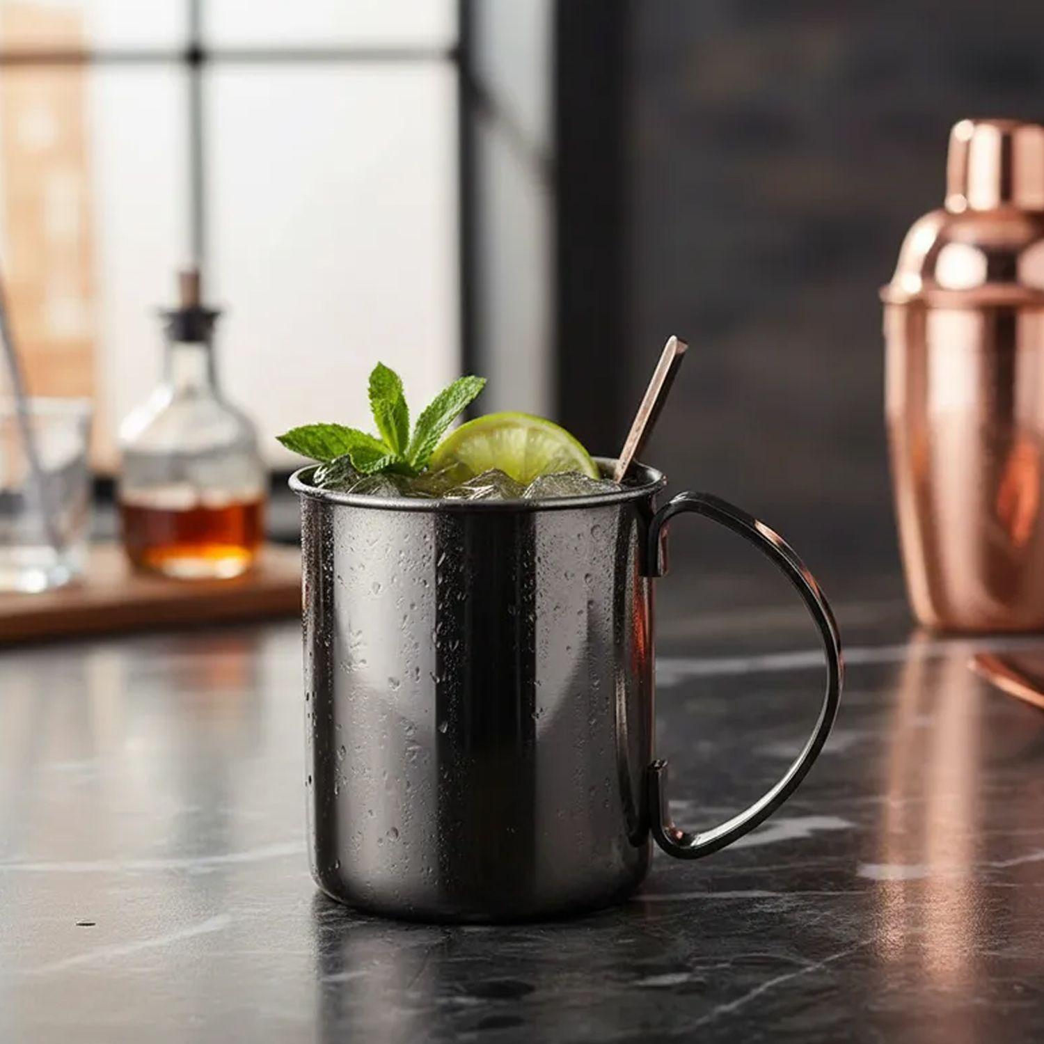Tazón Moscow Mule 16OZ Negro Set 2 piezas-2
