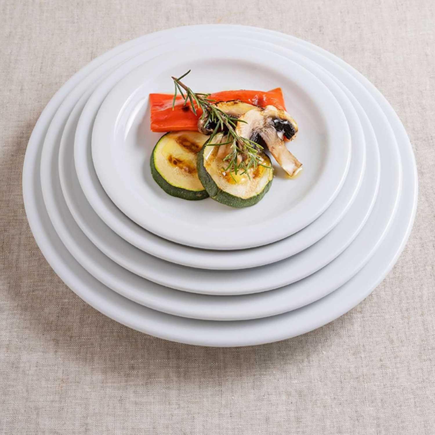 Plato Porcelana Blanca Turismo 19 cm Set 6 pcs-2