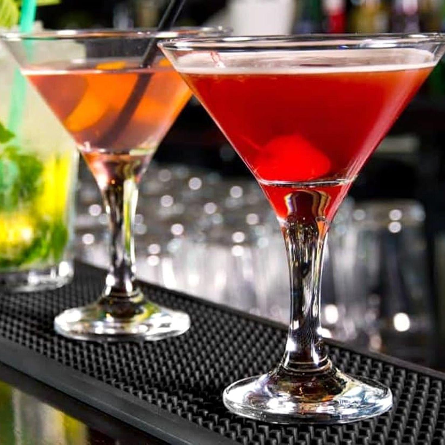 Goma Bar 68x85 cm Negro escurridor vasos Set 2 piezas-4