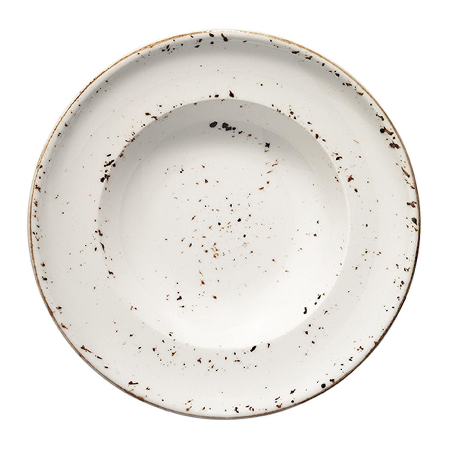 Plato porcelana Grain Hondo 20cm Set 6 unidades-2