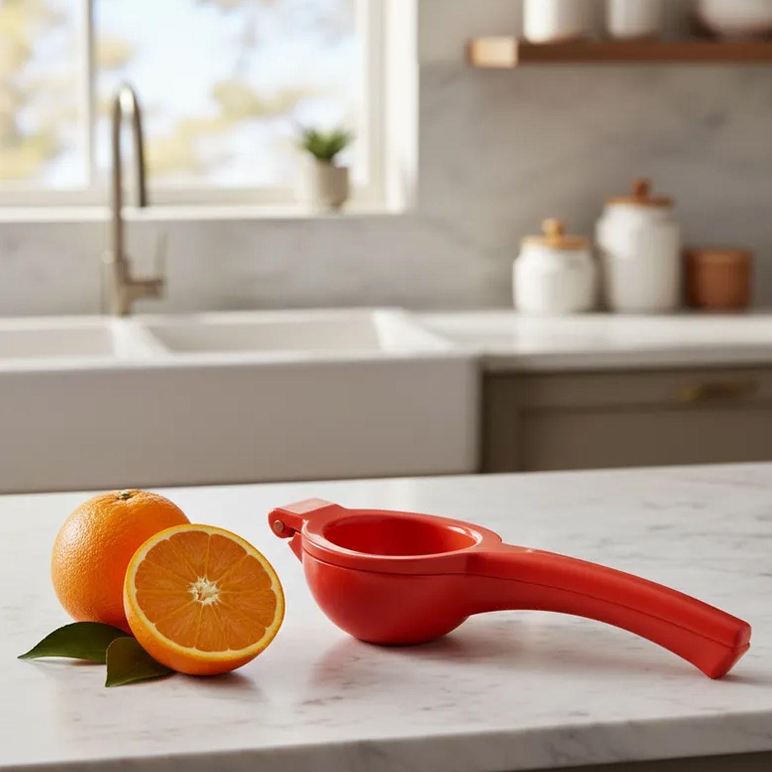Exprimidor manual Rojo de cítricos-2