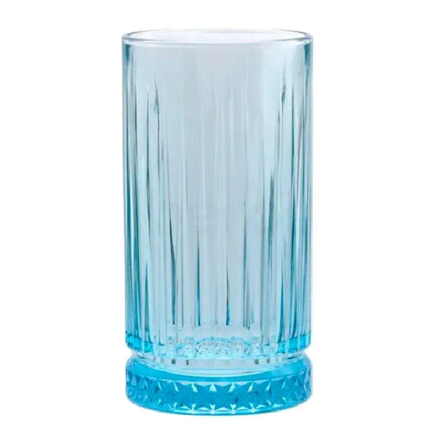 Vaso Whisky Elysia azul 445 Ml Set 4 Piezas-0