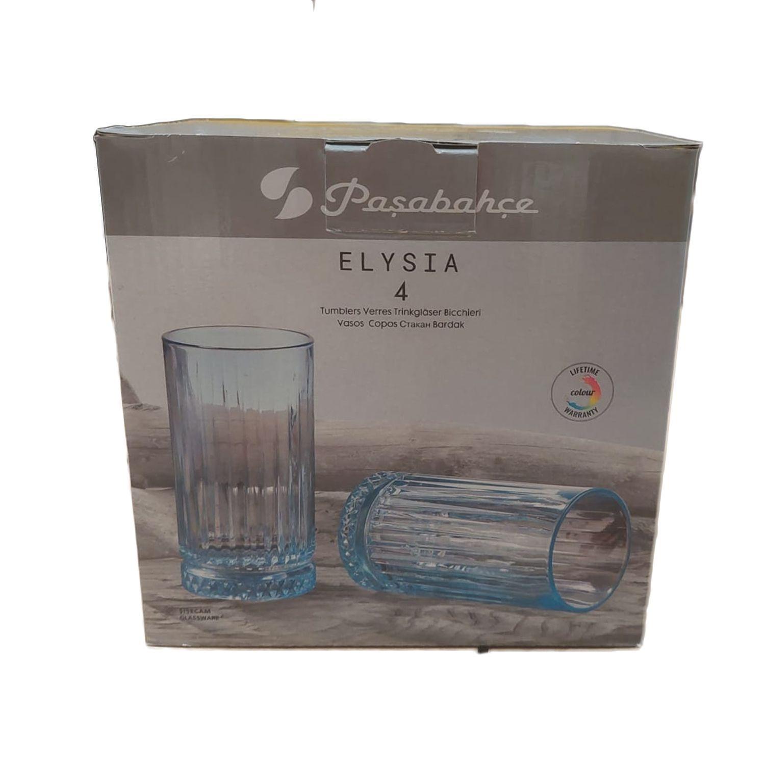 Vaso Whisky Elysia azul 445 Ml Set 4 Piezas-1