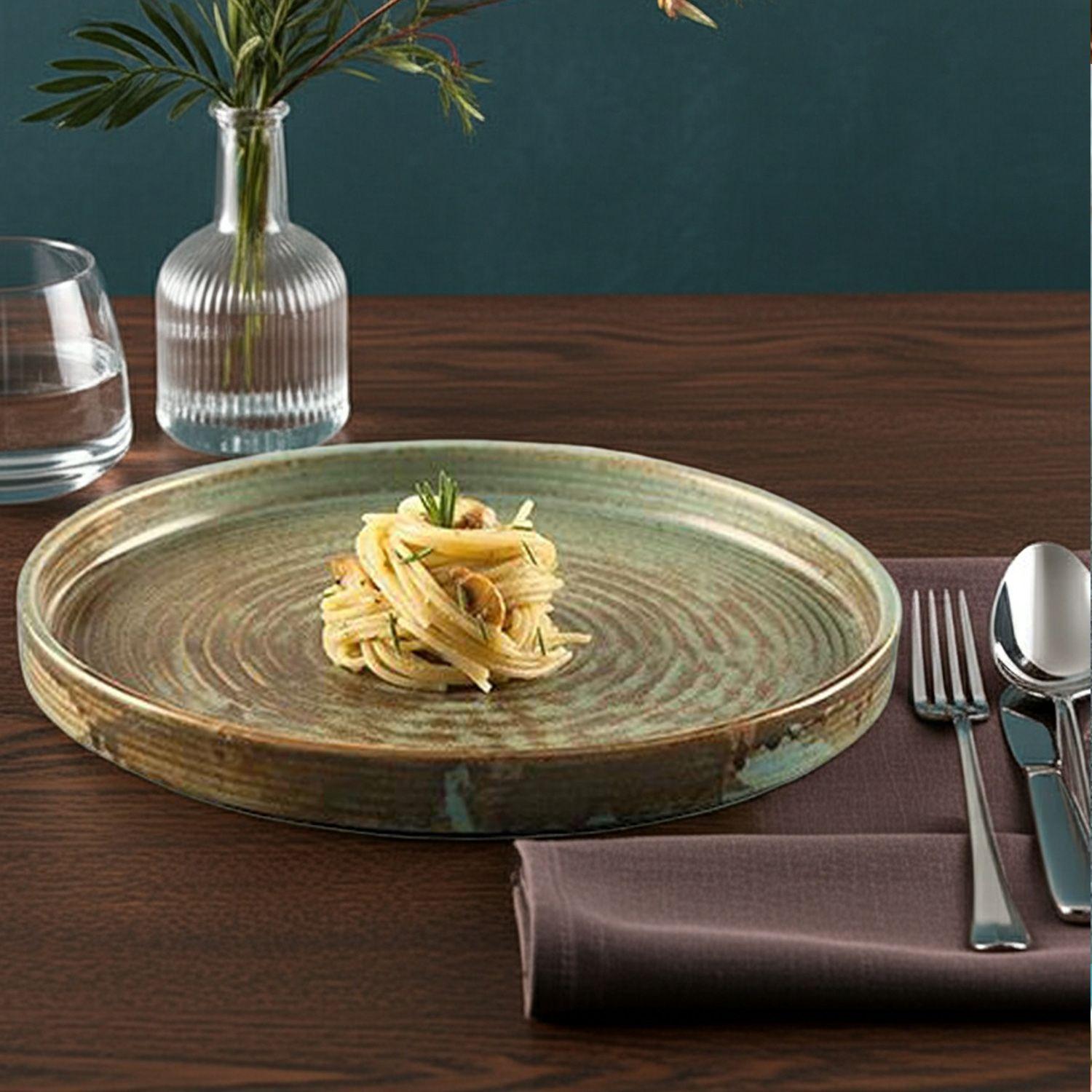 Plato Porcelana Coral 28Cm Set 6 unidades-3