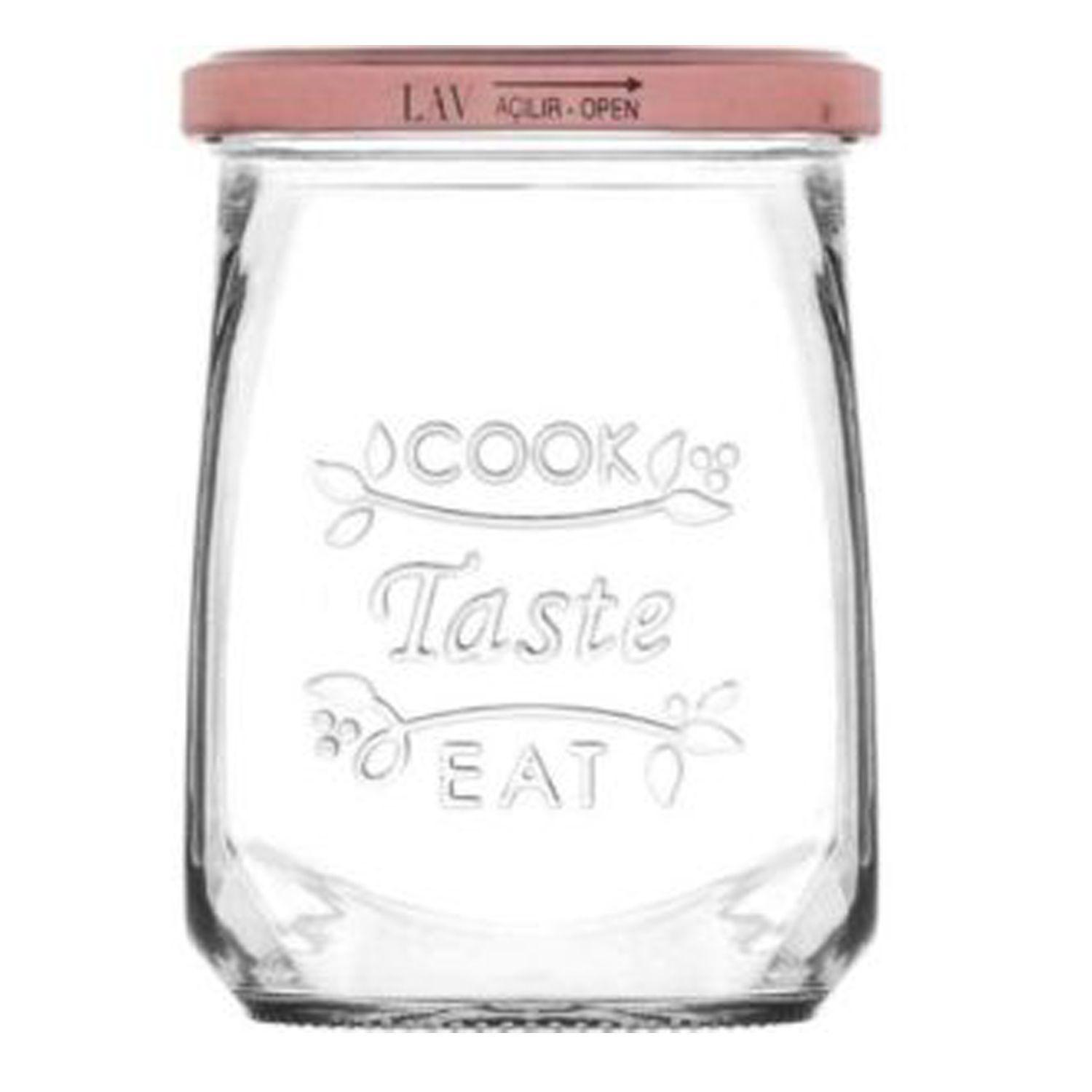 Frasco vidrio con tapa Tasty 500ml set 4 pcs-0