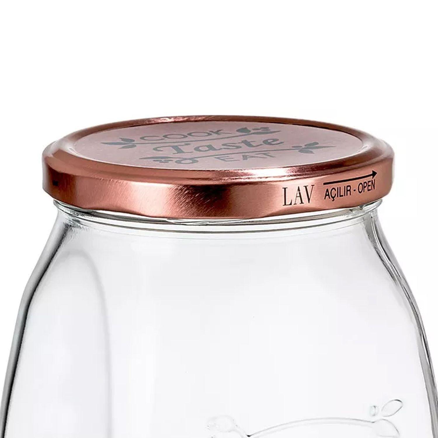 Frasco vidrio con tapa Tasty 500ml set 4 pcs-1