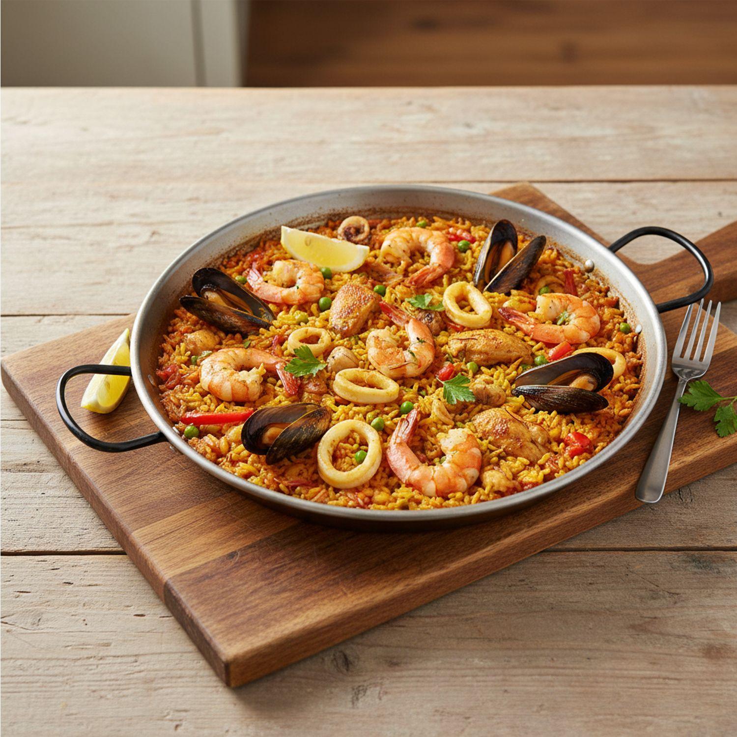 Paellera "La Valenciana" 38 Cms.  8 Personas         -3