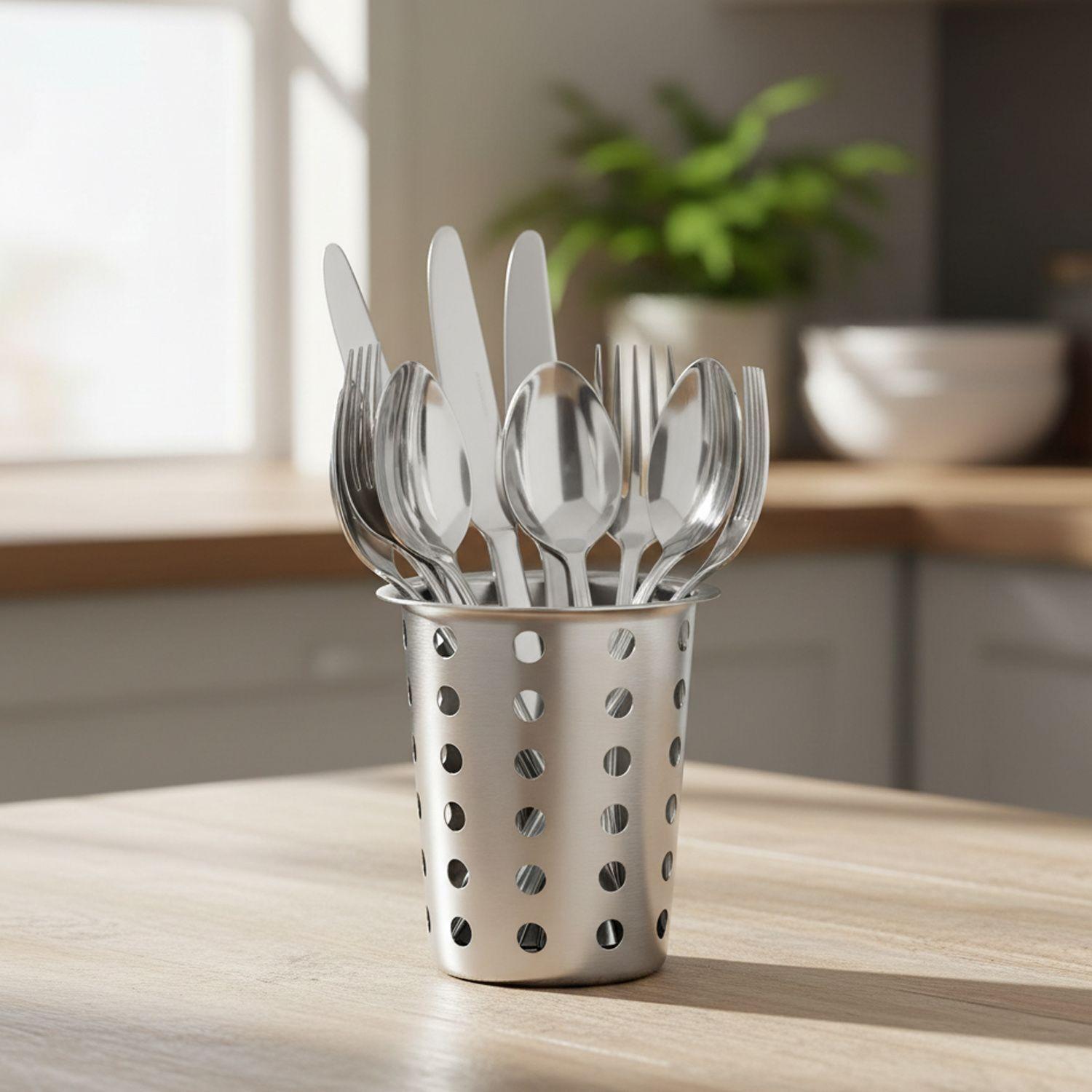 Porta Cubierto Cilindro Acero 10x13 Cm-2