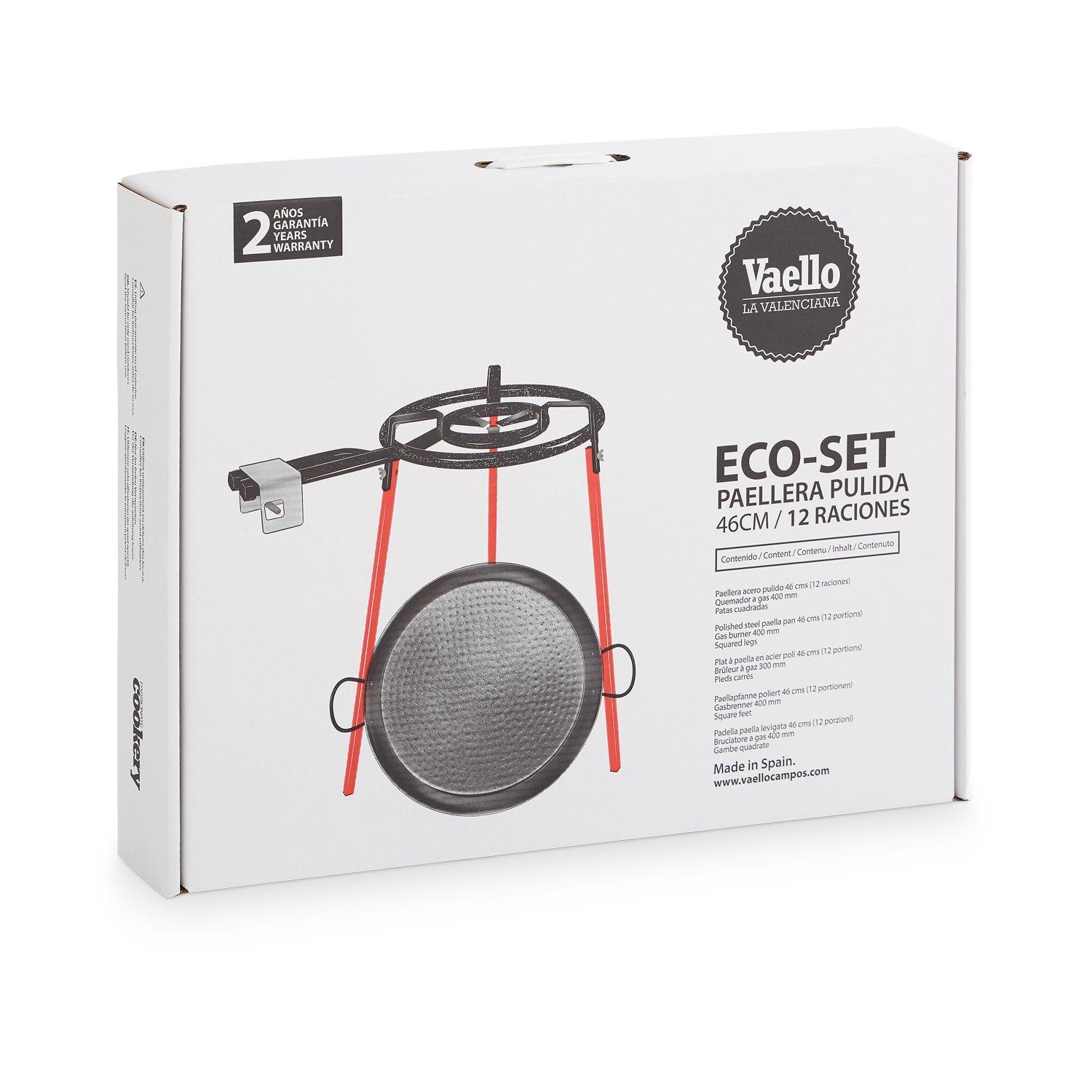 Set Paellero Completo Paellera 46 cm Quemador 40 cm La Valenciana-0