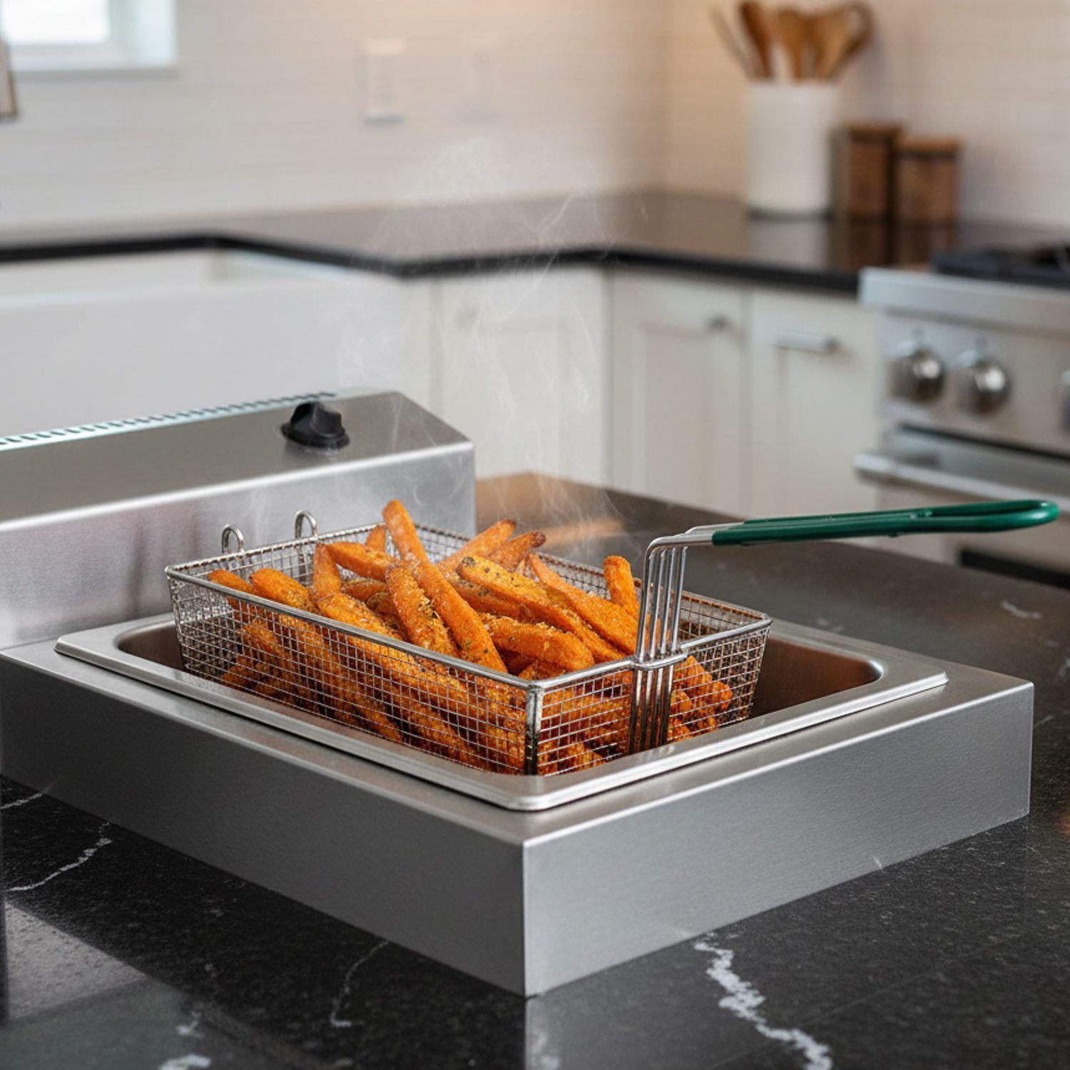 Canasto Freidor Mango Plast Verde         -2