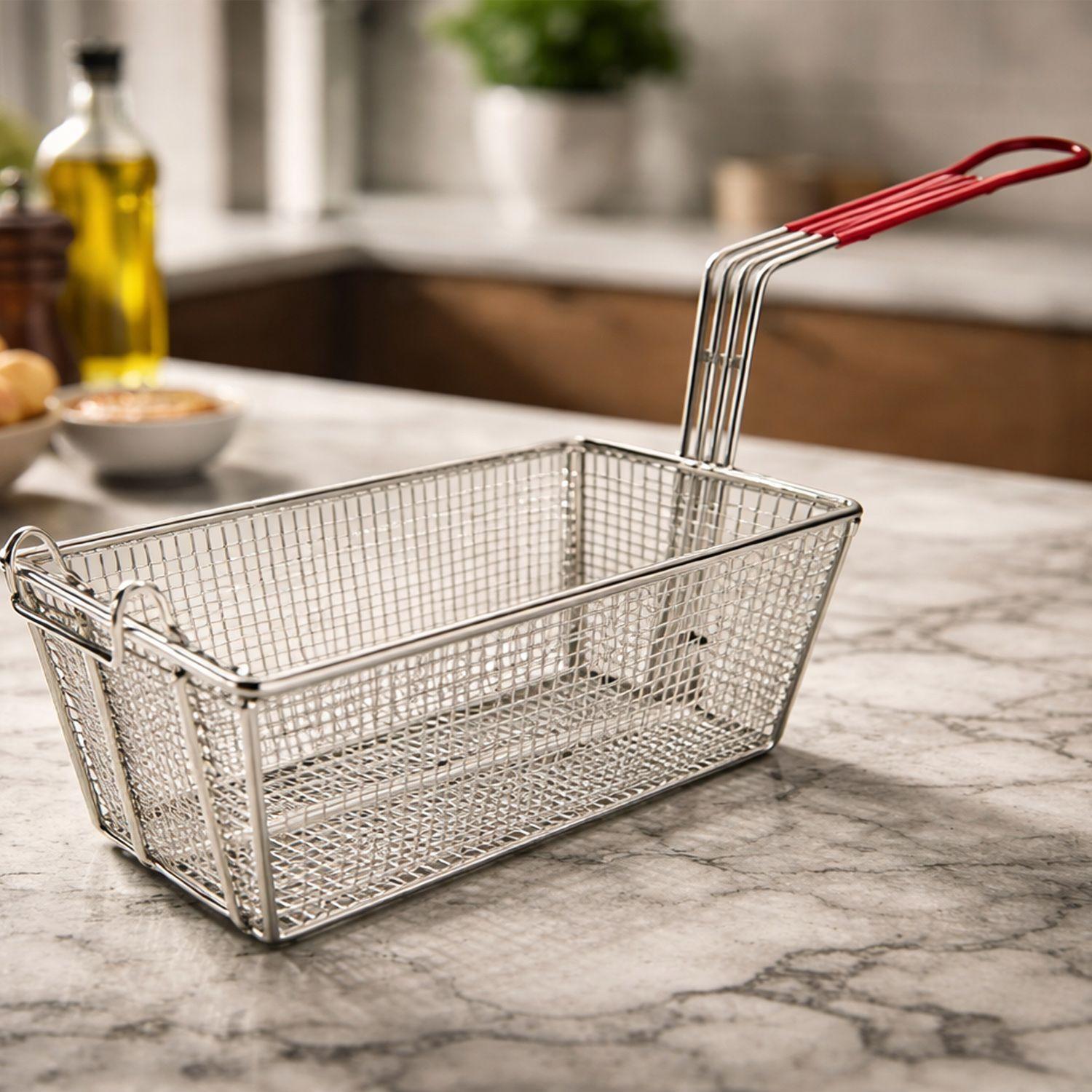 Canasto Freidor Mango Plast Rojo          -2