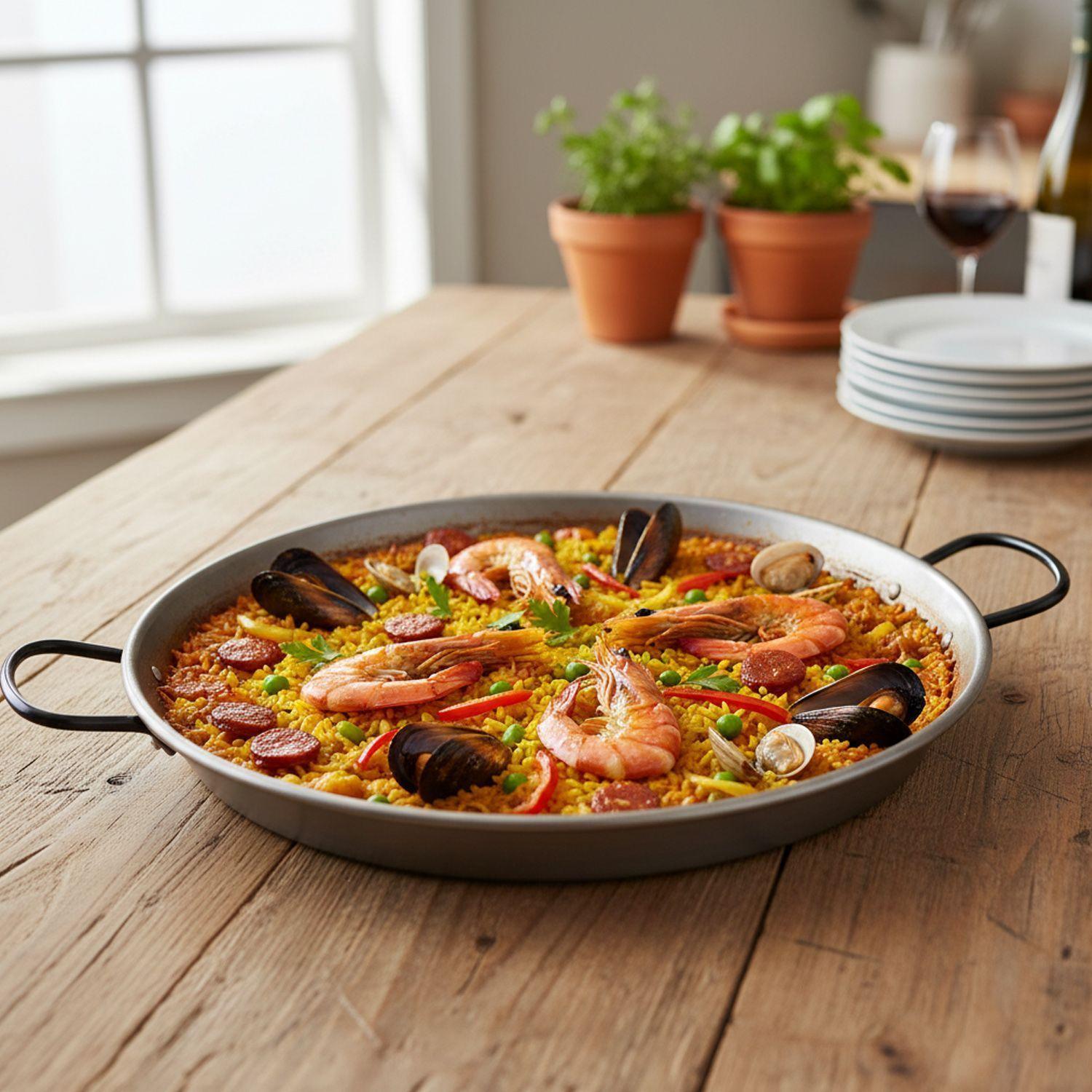 Paellera "La Valenciana" 30 Cms.  4 Personas-0