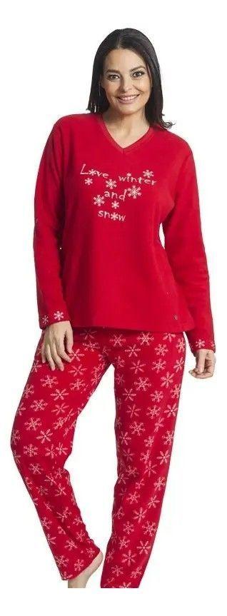 Pijama Micropolar Con Bordados Elegantes Mon Amour-2