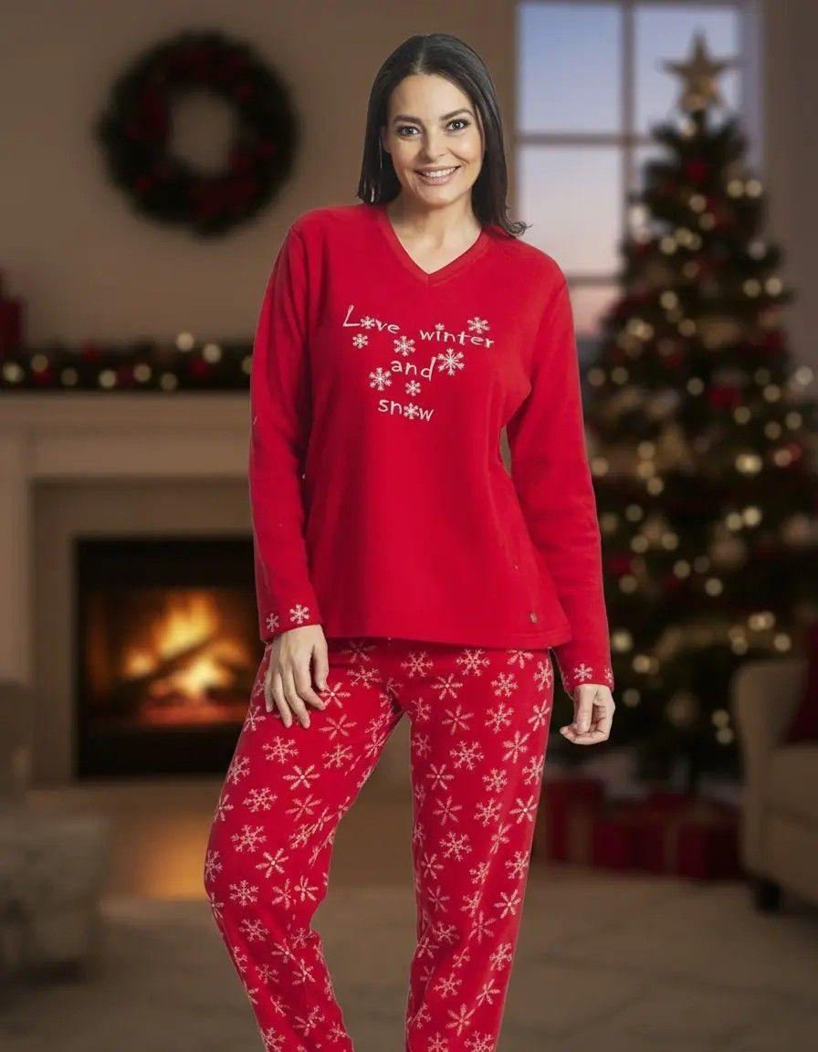 Pijama Micropolar Con Bordados Elegantes Mon Amour-3