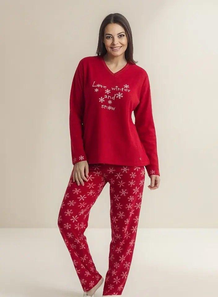 Pijama Micropolar Con Bordados Elegantes Mon Amour-4