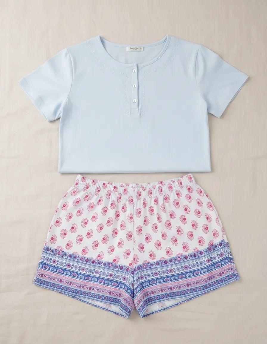 Pijama Cotton & Viscosa Estampada Short-5