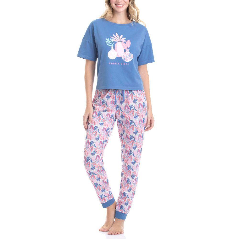 Pijama Algodón Estampada Hermosa-0