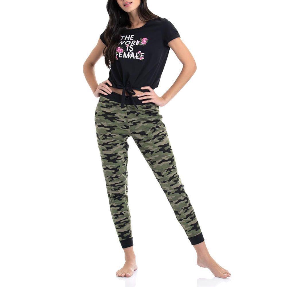 Pijama Cotton Diseño Animal Print Y Camuflado-0