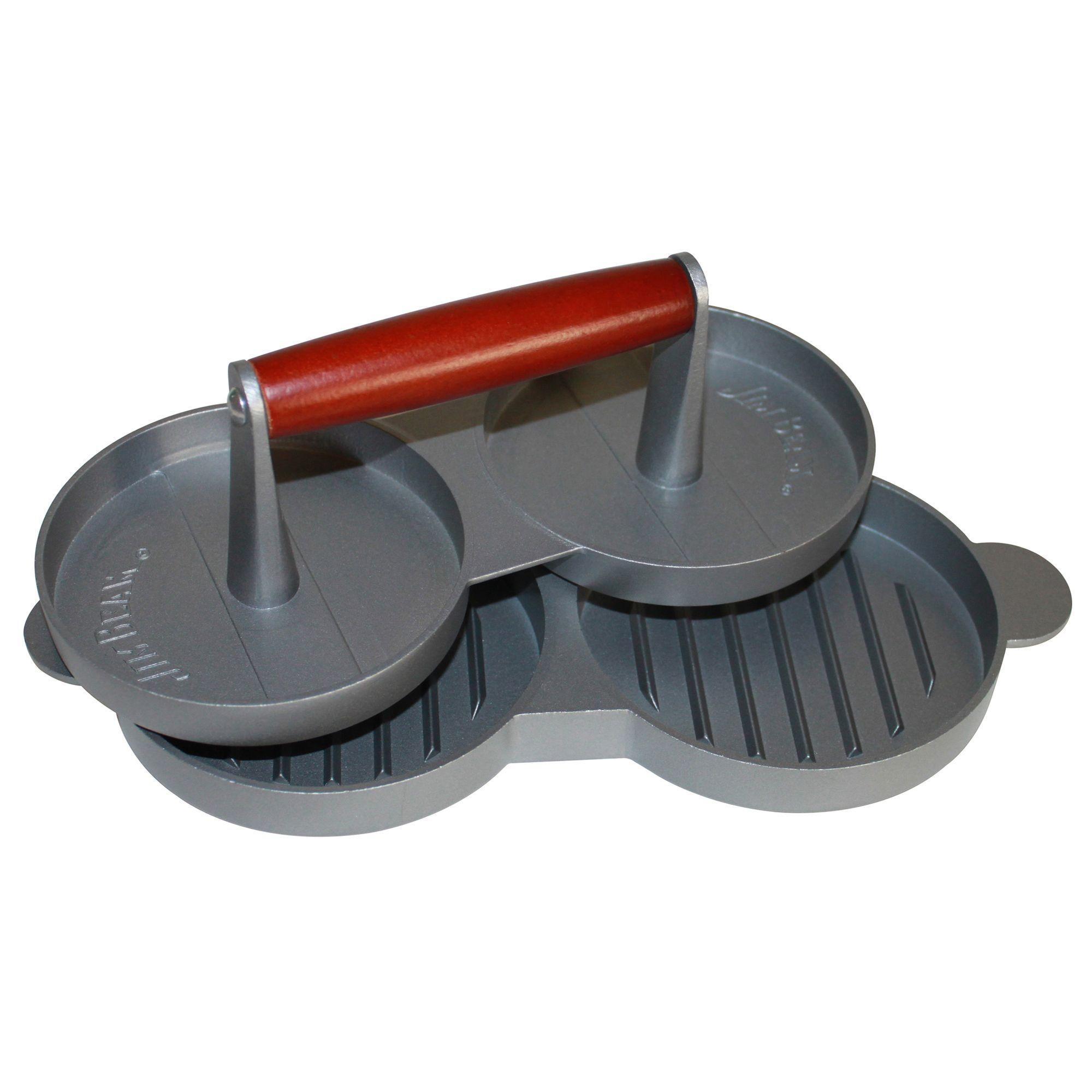 Prensa Doble Hamburguesas con Mango Madera Jim Beam-0