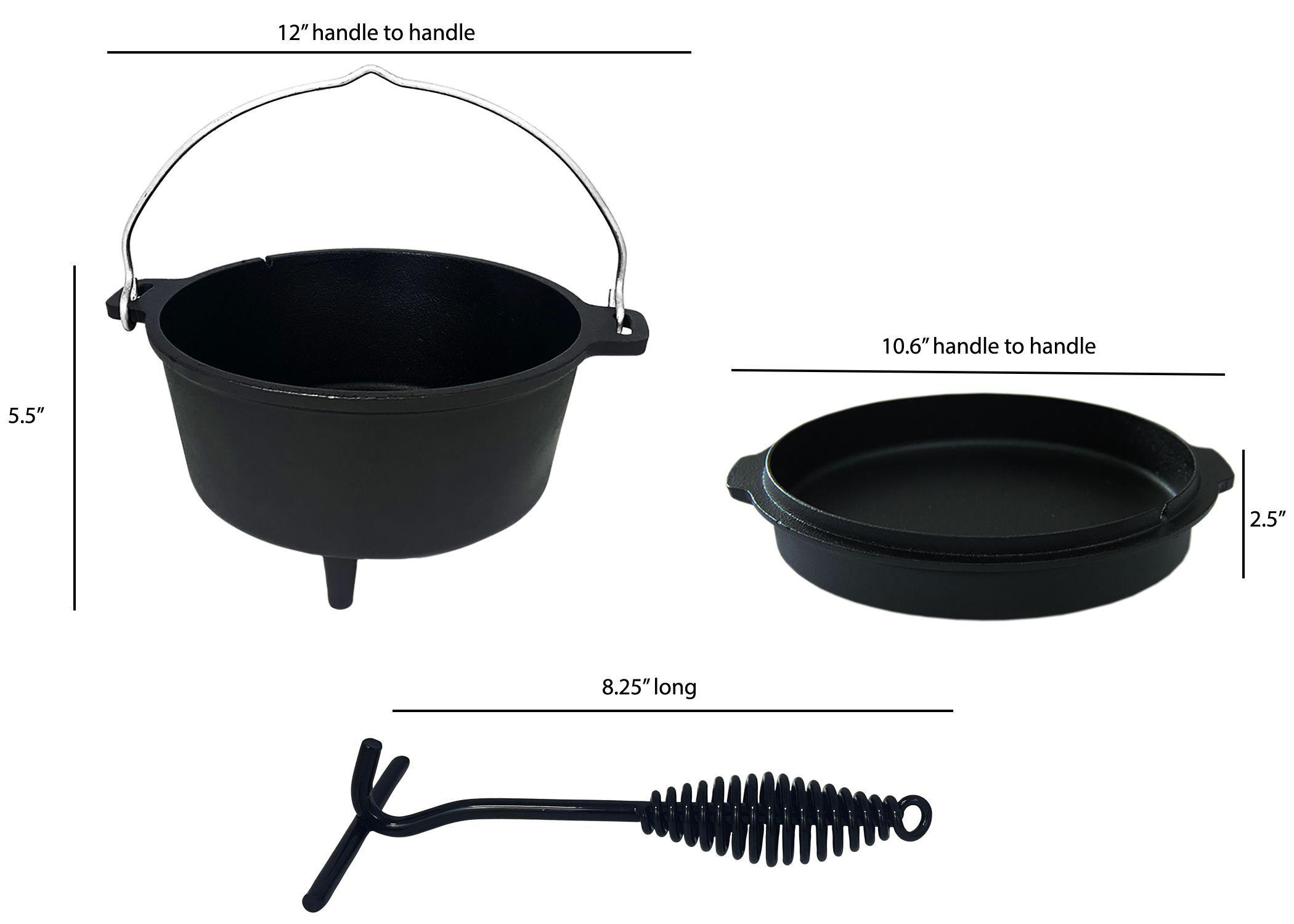 Olla 3.3L con Tapa Hierro Fundido y Levantador Jim Beam-2