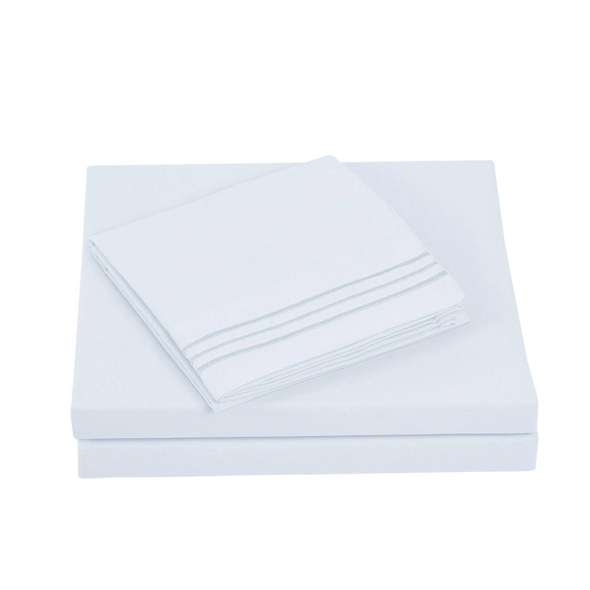 Juego de Sabanas King 4 Piezas Blanco Textilia-3