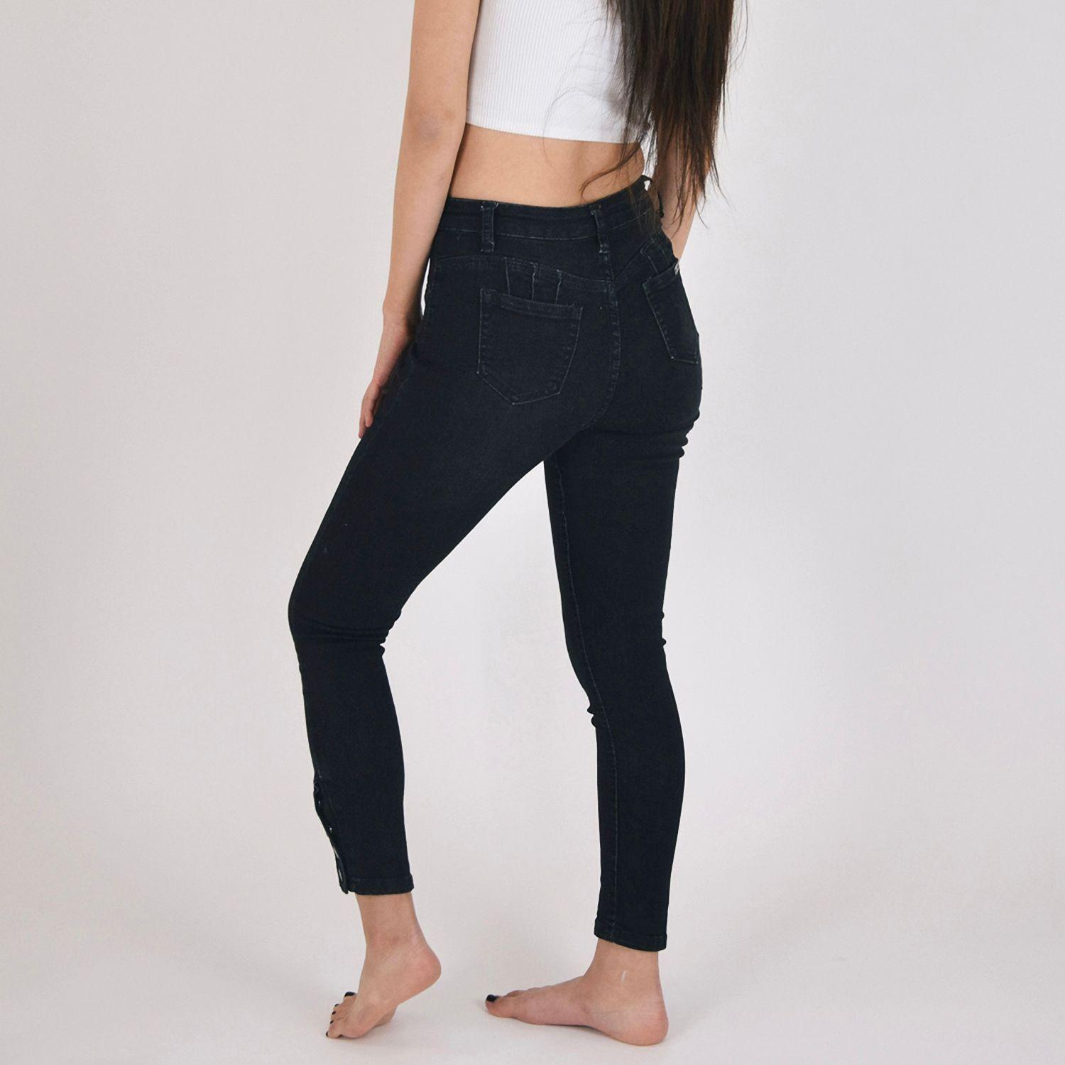 Jeans de Mujer Skinny Elasticado Negro-2