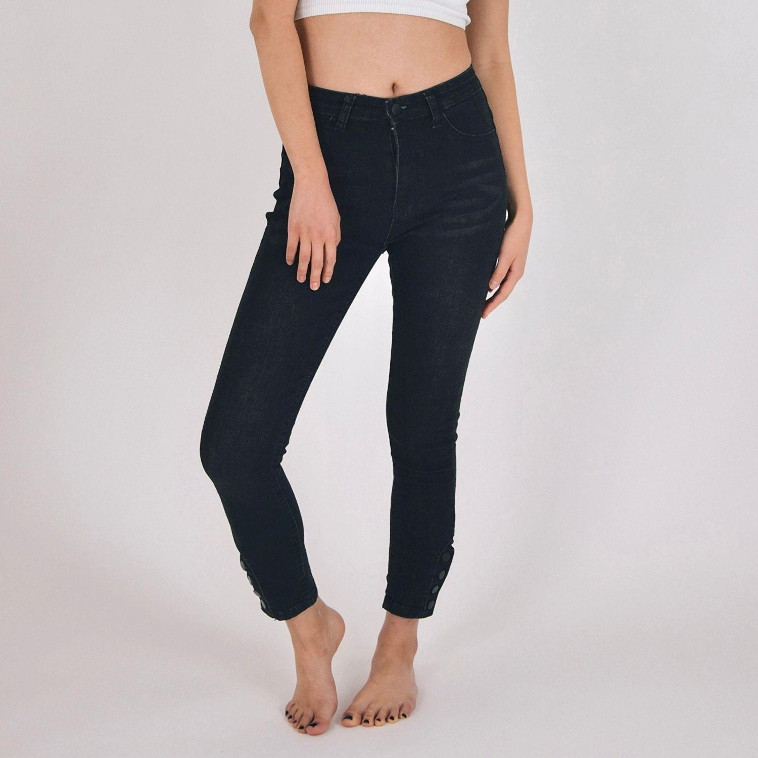 Jeans de Mujer Skinny Elasticado Negro-1