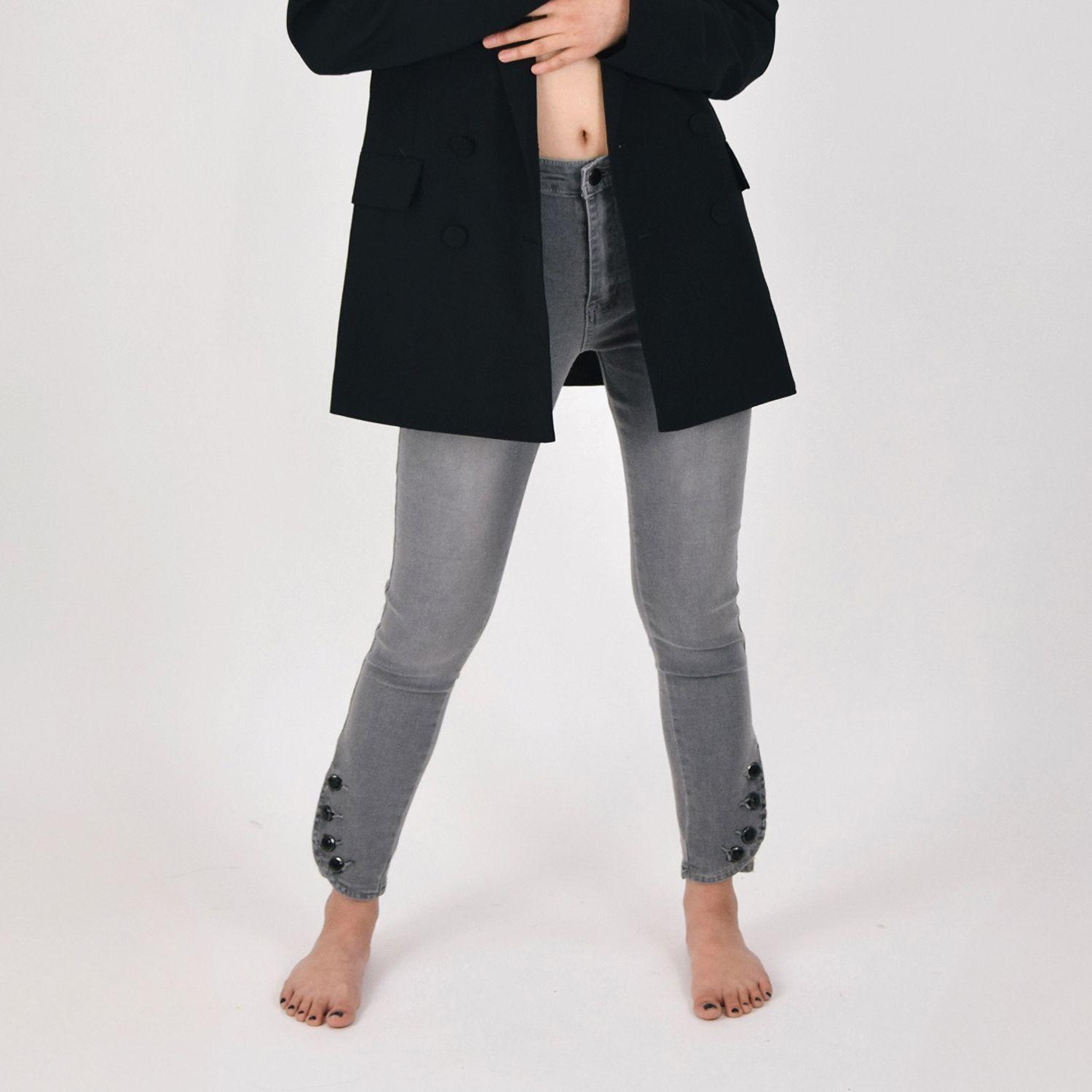 Jeans de Mujer Elasticado Con Aplicaciones-2