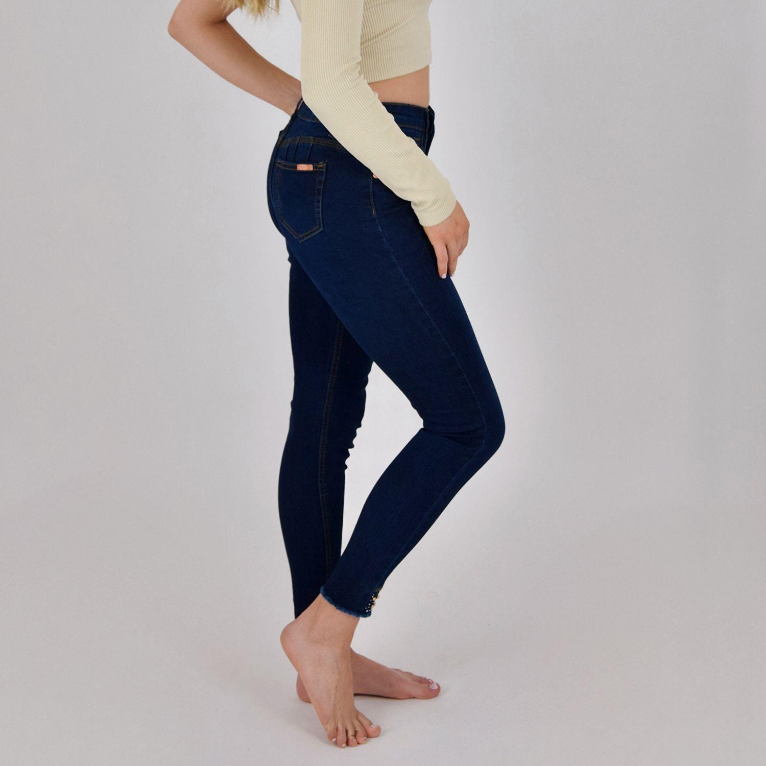 Jeans de Mujer Elasticado Con Aplicaciones-3