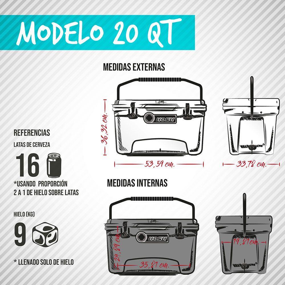 Cooler Rotomoldeado HOSH 20QT-7