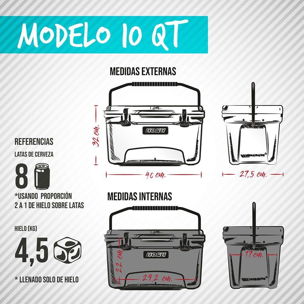 Cooler Rotomoldeado HOSH 10QT-7