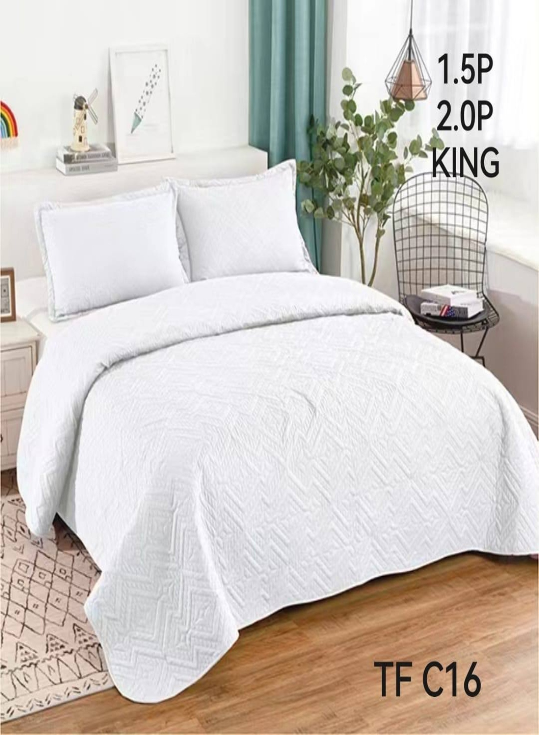 Quilt de verano delgado cubrecamas Reversibles 2 p-1