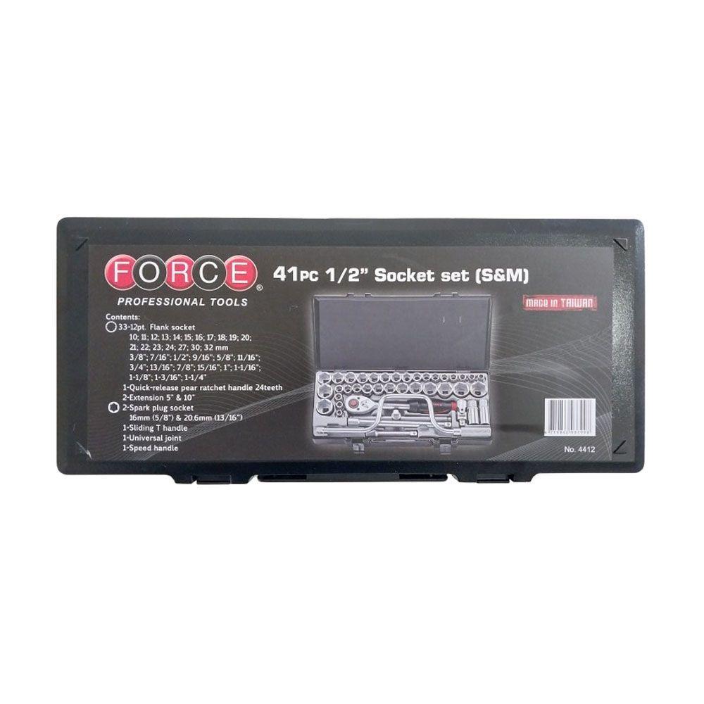 Caja de Dados Poligonales Force 1/2 - 41 Piezas (mm/pulg)-2