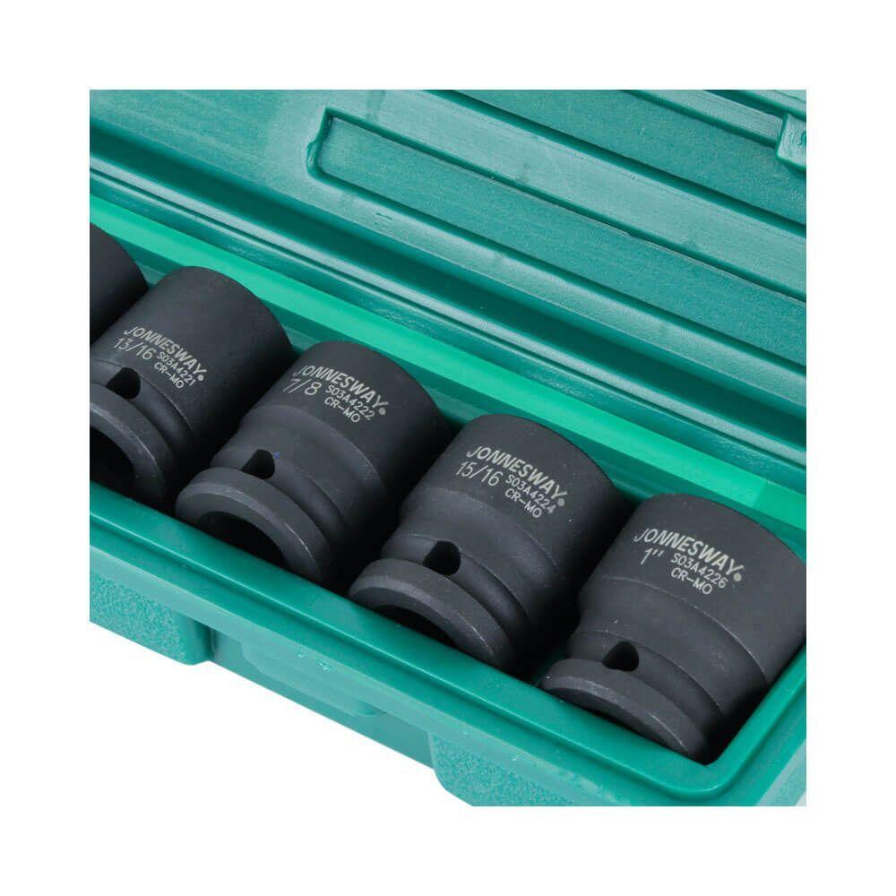 Juego de Dados de Impacto Jonnesway de 1/2 - 11 piezas (pulg.)-3