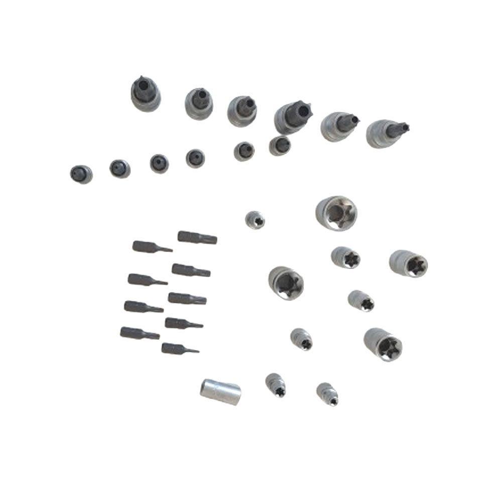Juego de Dados y Puntas Torx Jonnesway 1/4 y 3/8 - 32 Piezas-2
