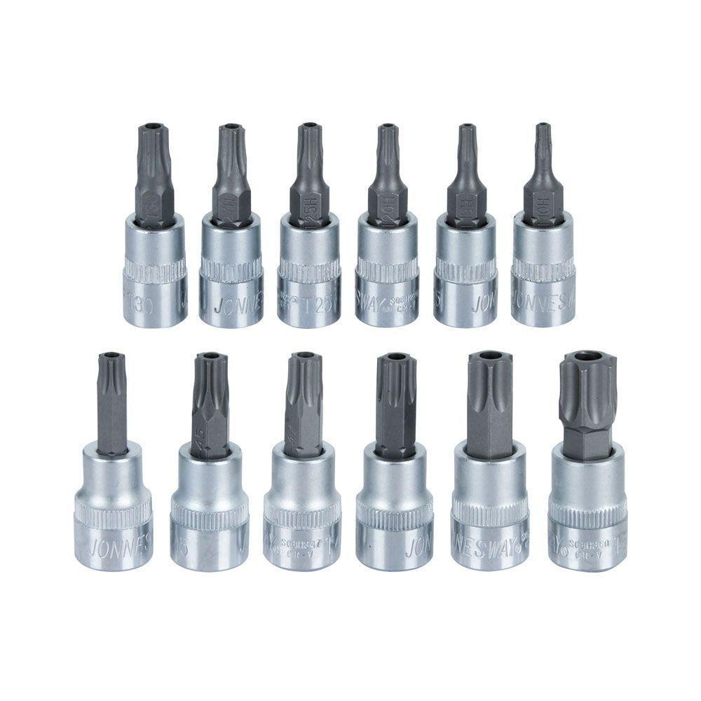Juego de Dados y Puntas Torx Jonnesway 1/4 y 3/8 - 32 Piezas-2