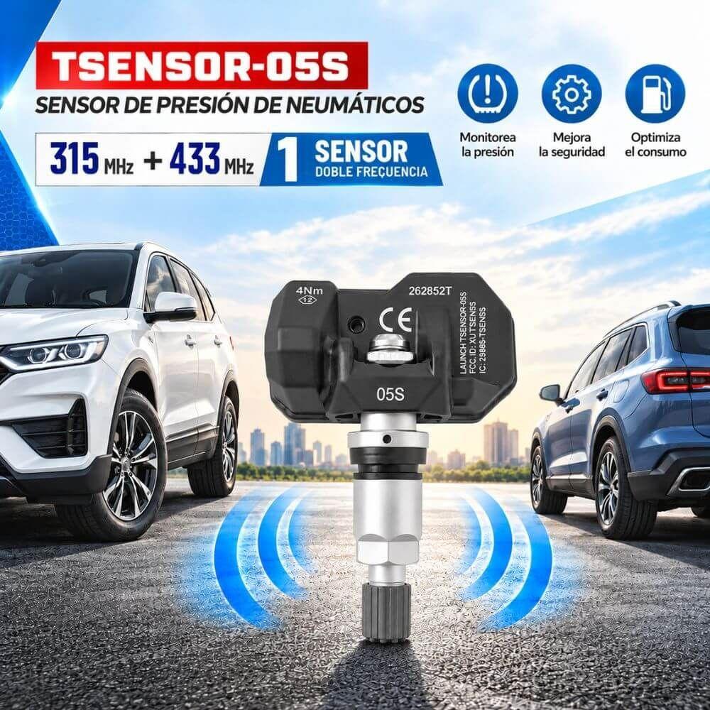 Sensores TPMS Universales Metalicos Launch Pack 4 uds TSENSOR 05S-2