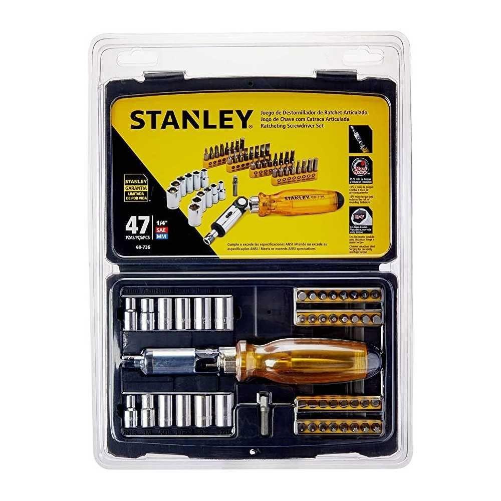 Puntas y Dados Stanley con Portapunta Articulada 47 Piezas-3