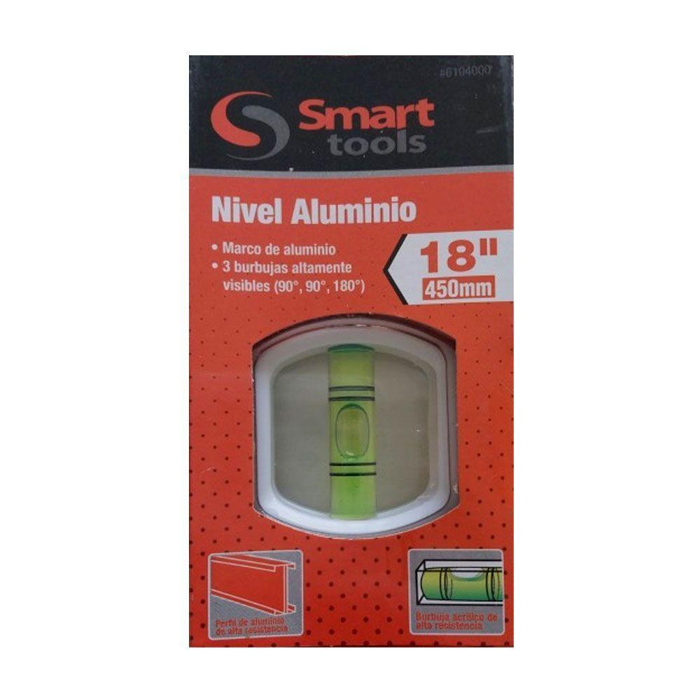 Nivel de Aluminio 18” Smart Tools - 3 Aguas Heavy Duty-2