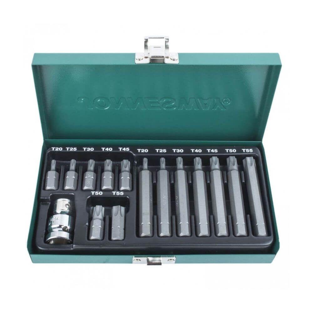Juego De Puntas Torx Jonnesway 15 Piezas incl adapt 1 2-0