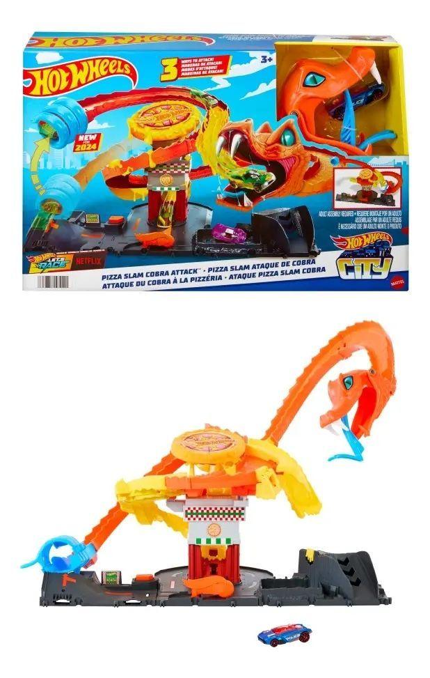 Autopista Hot Wheels Ataque Cobra Pizzeria -2
