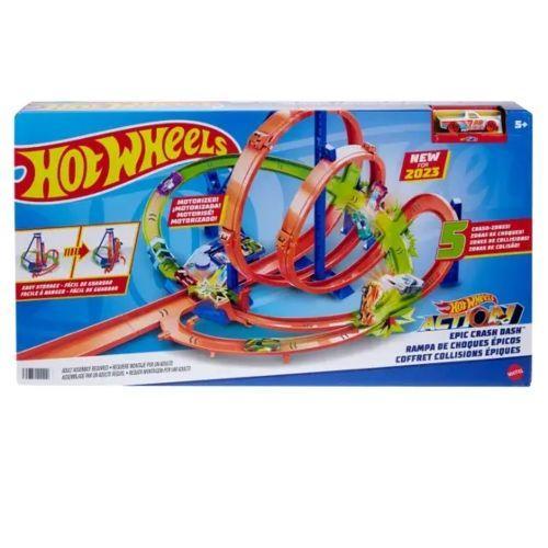 Autopista Hot Wheels Rampa de Choques Épicos-0