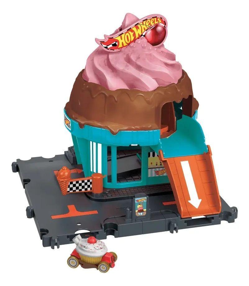Hot Wheels City Pista De Juguete Heladería-1